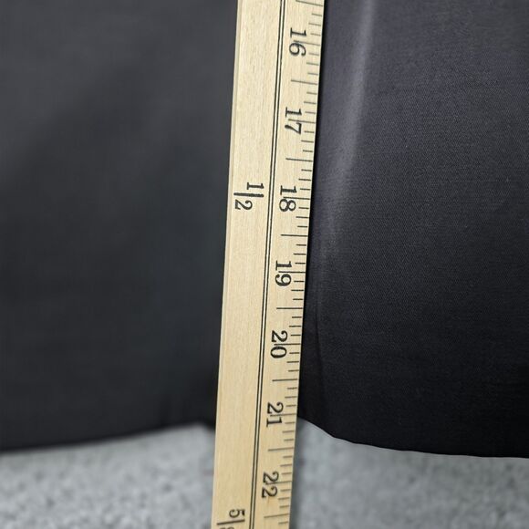 ECI New York Jacket Womens 12 Black Satin Big Collar Swing Crop Pockets Stretch - Picture 11 of 16